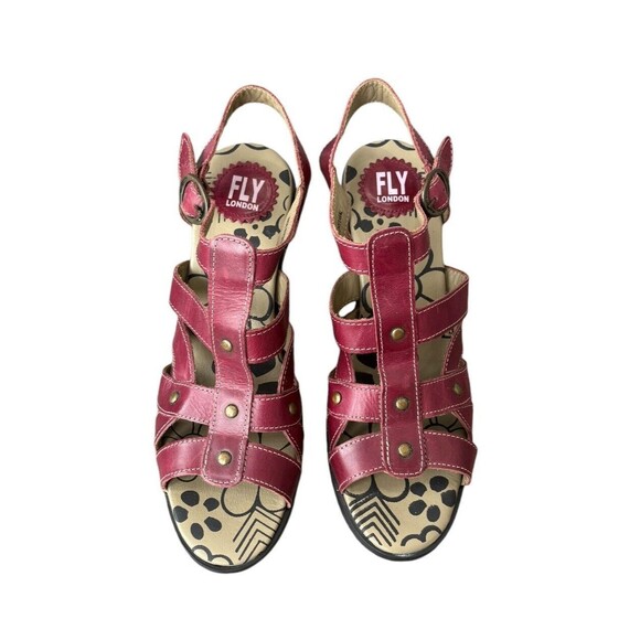 Unique Women's Red Strappy Heeled Sandals 40/9 (8.5) - Picture 2 of 8